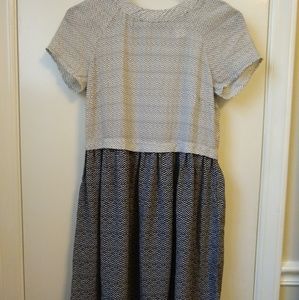 Zigzag print contrast dress, NWOT